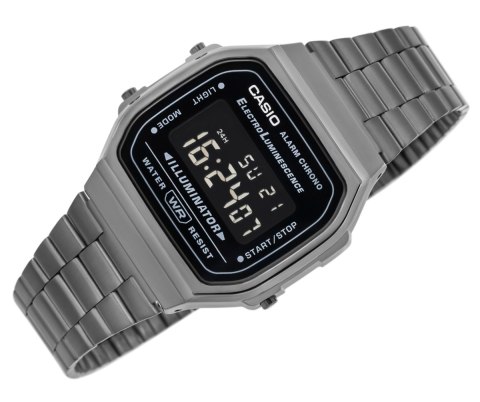 Zegarek Casio Vintage A168WEGG-1BEF Grafitowy Retro