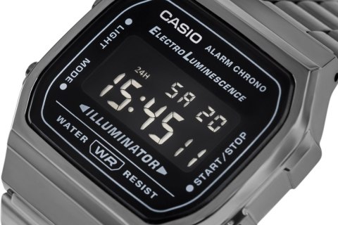 Zegarek Casio Vintage A168WEGG-1BEF Grafitowy Retro