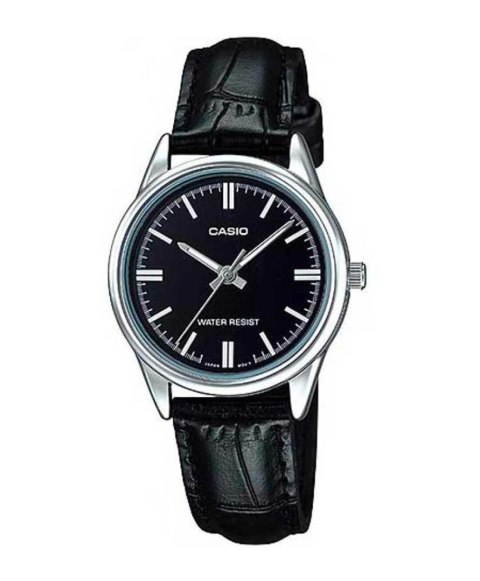 Zegarek Damski Casio LTP-V005L-1AUDF na czarnym skórzanym pasku