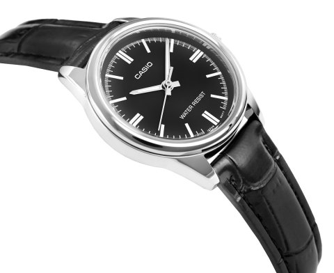 Zegarek Damski Casio LTP-V005L-1AUDF na czarnym skórzanym pasku
