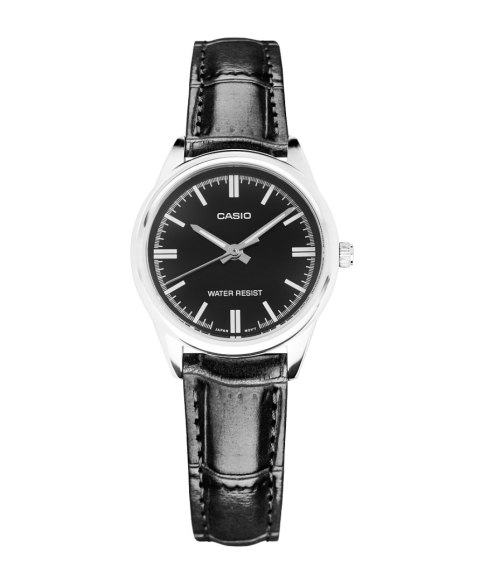 Zegarek Damski Casio LTP-V005L-1AUDF na czarnym skórzanym pasku