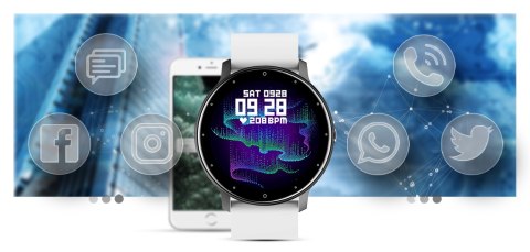 Smartwatch Damski Gravity GT1-11 Czarny/Biały
