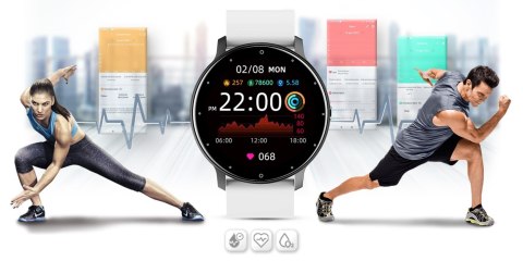 Smartwatch Damski Gravity GT1-11 Czarny/Biały