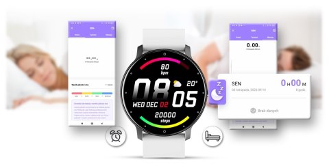 Smartwatch Damski Gravity GT1-11 Czarny/Biały
