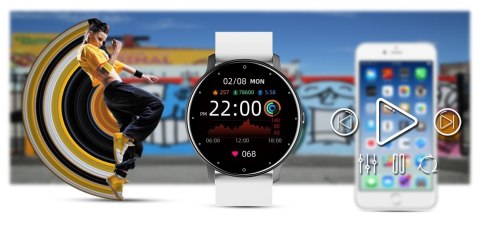 Smartwatch Damski Gravity GT1-11 Czarny/Biały