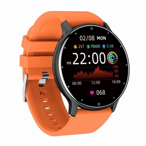 Smartwatch damski Gravity GT1-9 - czarno-pomarańczowy