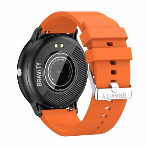 Smartwatch damski Gravity GT1-9 - czarno-pomarańczowy