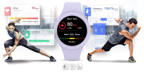 Smartwatch Damski Gravity GT14-2 Fioletowy