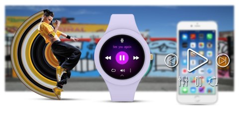 Smartwatch Damski Gravity GT14-2 Fioletowy