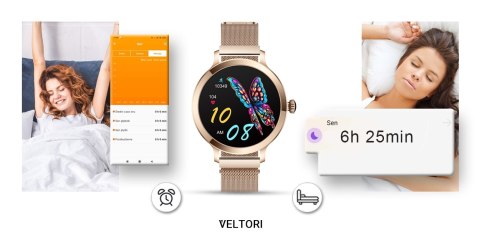 Smartwatch Damski Veltori VT340-1 - Złota Bransoleta