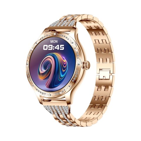 Smartwatch Damski VELTORI VT350-1 Złota Bransoleta z Cyrkoniami