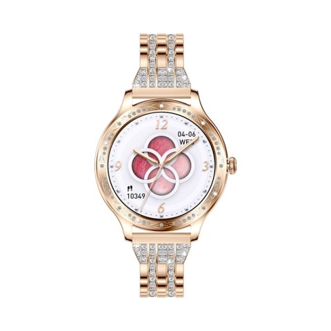 Smartwatch Damski VELTORI VT350-1 Złota Bransoleta z Cyrkoniami