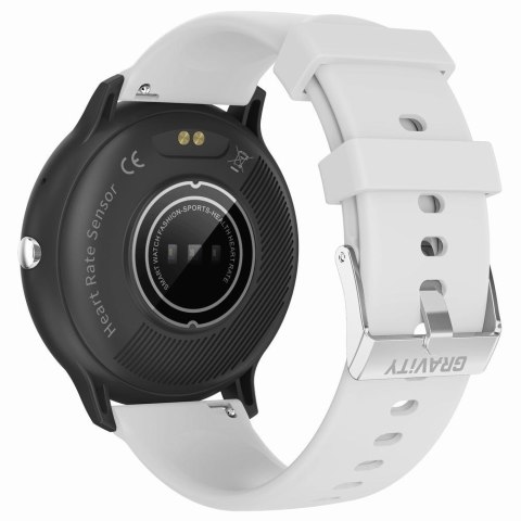 Smartwatch Gravity GT1-4 PRO - Czarny i Biały Pasek