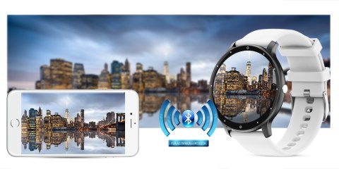 Smartwatch Gravity GT1-4 PRO - Czarny i Biały Pasek