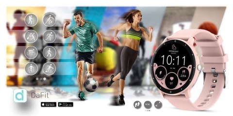 Smartwatch Gravity GT1-7 PRO Różowy + Niebieski pasek