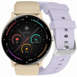 Smartwatch Gravity GT1-8 PRO Żółty + Fioletowy pasek