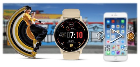 Smartwatch Gravity GT1-8 PRO Żółty + Fioletowy pasek