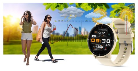 Smartwatch Gravity GT1-8 PRO Żółty + Fioletowy pasek