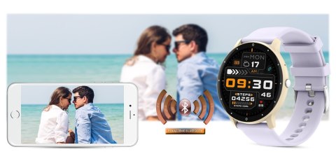 Smartwatch Gravity GT1-8 PRO Żółty + Fioletowy pasek