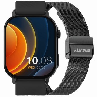 Smartwatch Gravity GT15-1 Czarny - Zestaw z bransoletą mesh