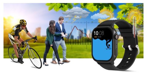 Smartwatch Gravity GT15-1 Czarny - Zestaw z bransoletą mesh