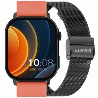 Smartwatch Gravity GT15-3 Czerwony - Zestaw z bransoletą