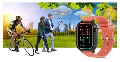 Smartwatch Gravity GT15-3 Czerwony - Zestaw z bransoletą