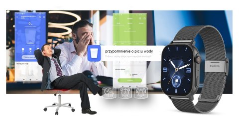 Smartwatch Gravity GT15-4 Niebieski z dwoma paskami