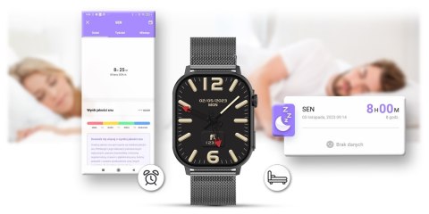 Smartwatch Gravity GT15-5 Czarny z dwoma paskami