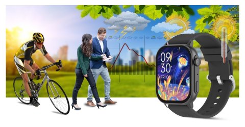 Smartwatch Gravity GT15-5 Czarny z dwoma paskami