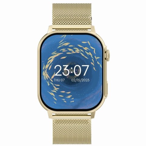 Smartwatch Gravity GT15-7 Różowy ze Złotą Bransoletą