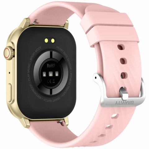 Smartwatch Gravity GT15-7 Różowy ze Złotą Bransoletą