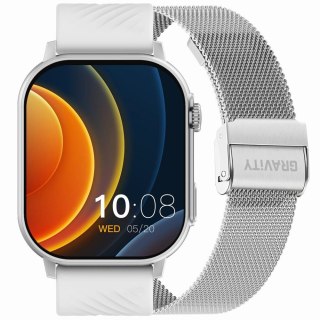 Smartwatch Gravity GT15-8 Szary ze Srebrną Bransoletą