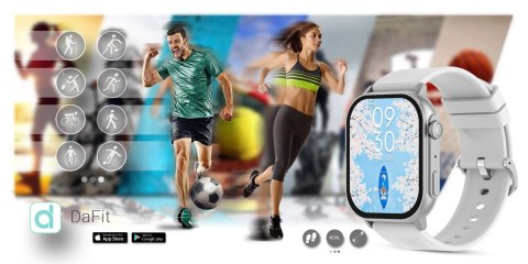 Smartwatch Gravity GT15-8 Szary ze Srebrną Bransoletą