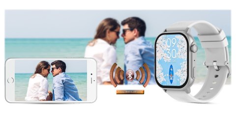 Smartwatch Gravity GT15-8 Szary ze Srebrną Bransoletą
