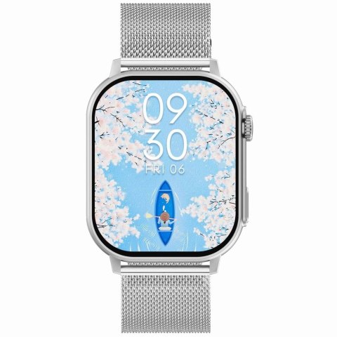 Smartwatch Gravity GT15-9 Czarny + Srebrna Bransoleta Mesh
