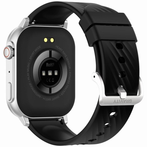 Smartwatch Gravity GT15-9 Czarny + Srebrna Bransoleta Mesh