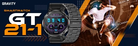 Smartwatch Gravity GT21-1 z Bransoletą i Paskiem