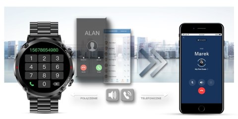 Smartwatch Gravity GT21-1 z Bransoletą i Paskiem
