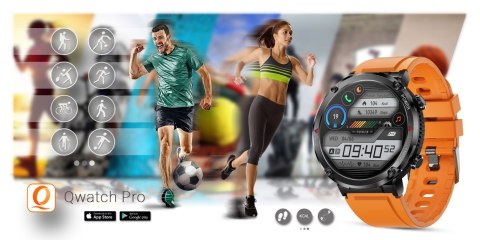 Smartwatch Gravity GT21-2 z dodatkowym paskiem pomarańczowym