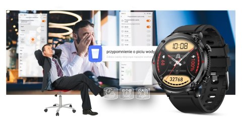 Smartwatch Gravity GT21-2 z dodatkowym paskiem pomarańczowym