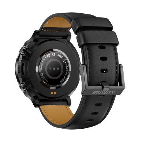 Smartwatch Gravity GT21-3 z paskiem eko skóra i silikonowym