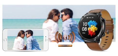 Smartwatch Gravity GT21-4 Brązowa Eko Skóra + Pasek Silikonowy