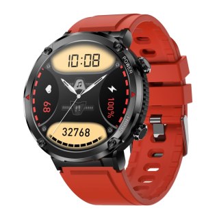 Smartwatch Gravity GT21-6 z paskiem czarnym i czerwonym