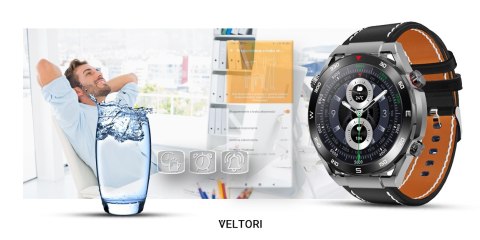 Smartwatch Veltori VT100-1 z wymiennymi paskami i bransoletą