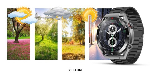 Smartwatch Veltori VT100-1 z wymiennymi paskami i bransoletą