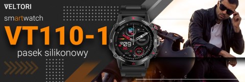 Smartwatch Veltori VT110-1 AMOLED 1,43" z paskiem silikonowym