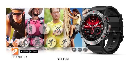 Smartwatch Veltori VT110-1 AMOLED 1,43" z paskiem silikonowym