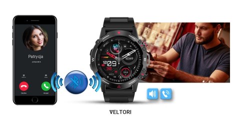 Smartwatch Veltori VT110-1 AMOLED 1,43" z paskiem silikonowym