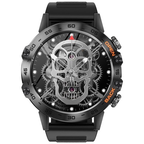 Smartwatch Veltori VT120-1 IPS 1,39" - Czarny Silikonowy Pasek